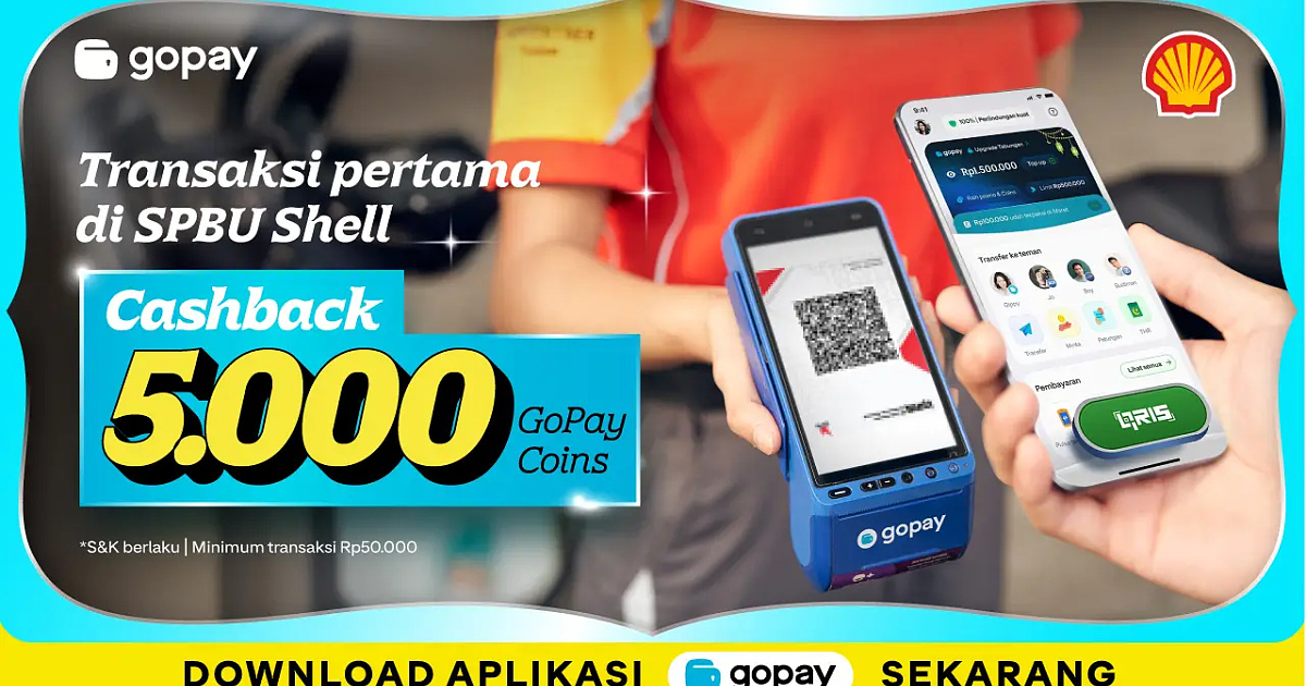 Promo Shell: Cashback 5.000 GoPay Coins